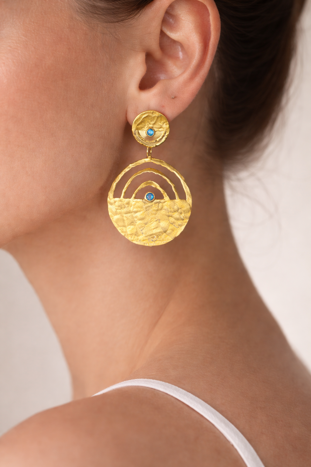 Ispaho Solis Aura 24K El Yapımı Küpe