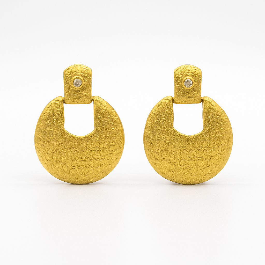 Özel Tasarım Zirkon Taşlı Küpe (02)