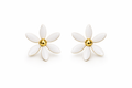 Ispaho Fleur Blanche | 24 K Altın Kaplama Özel Tasarım Küpe