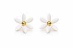 Ispaho Fleur Blanche | 24 K Altın Kaplama Özel Tasarım Küpe