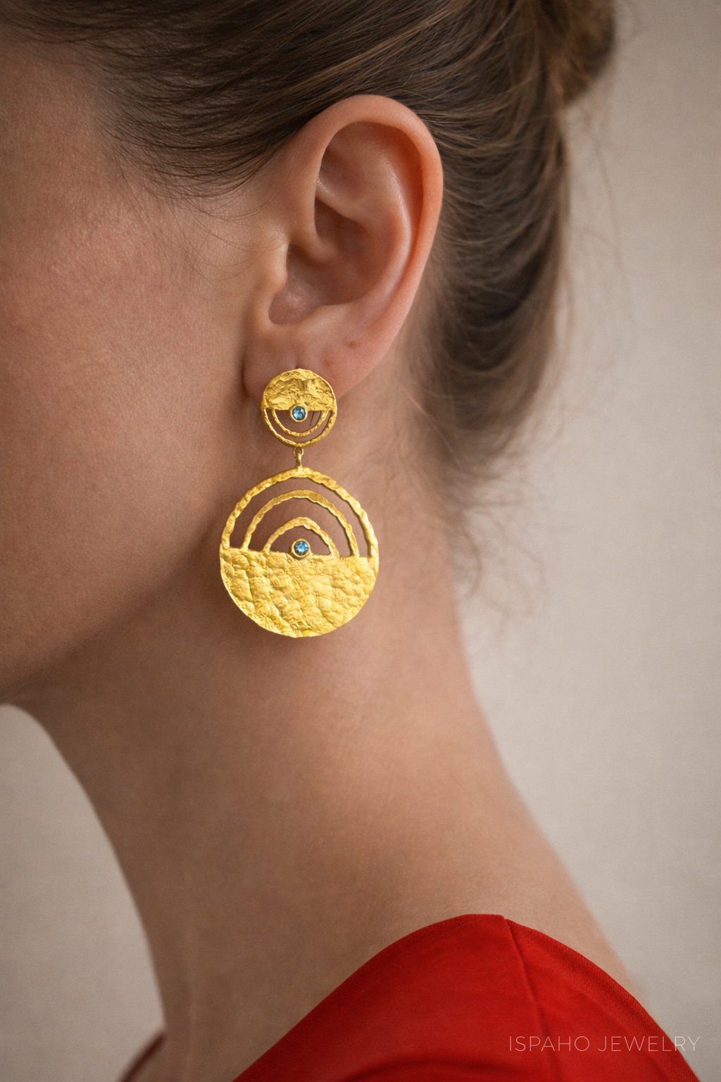 Ispaho Solis Aura 24K El Yapımı Küpe