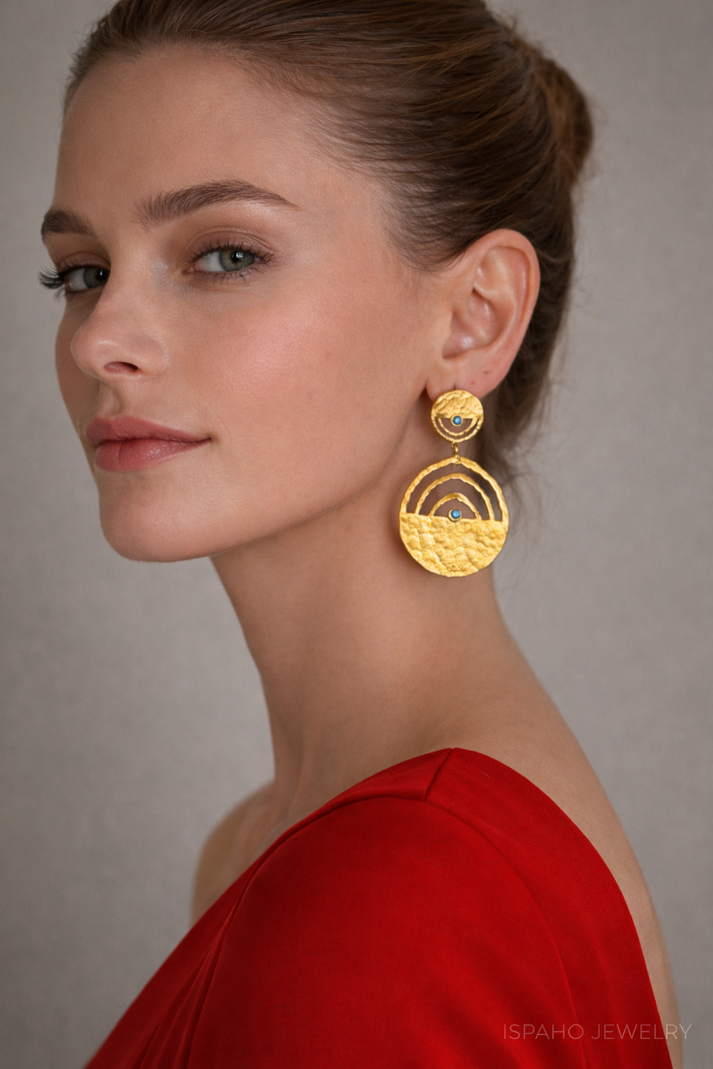 Ispaho Solis Aura 24K El Yapımı Küpe