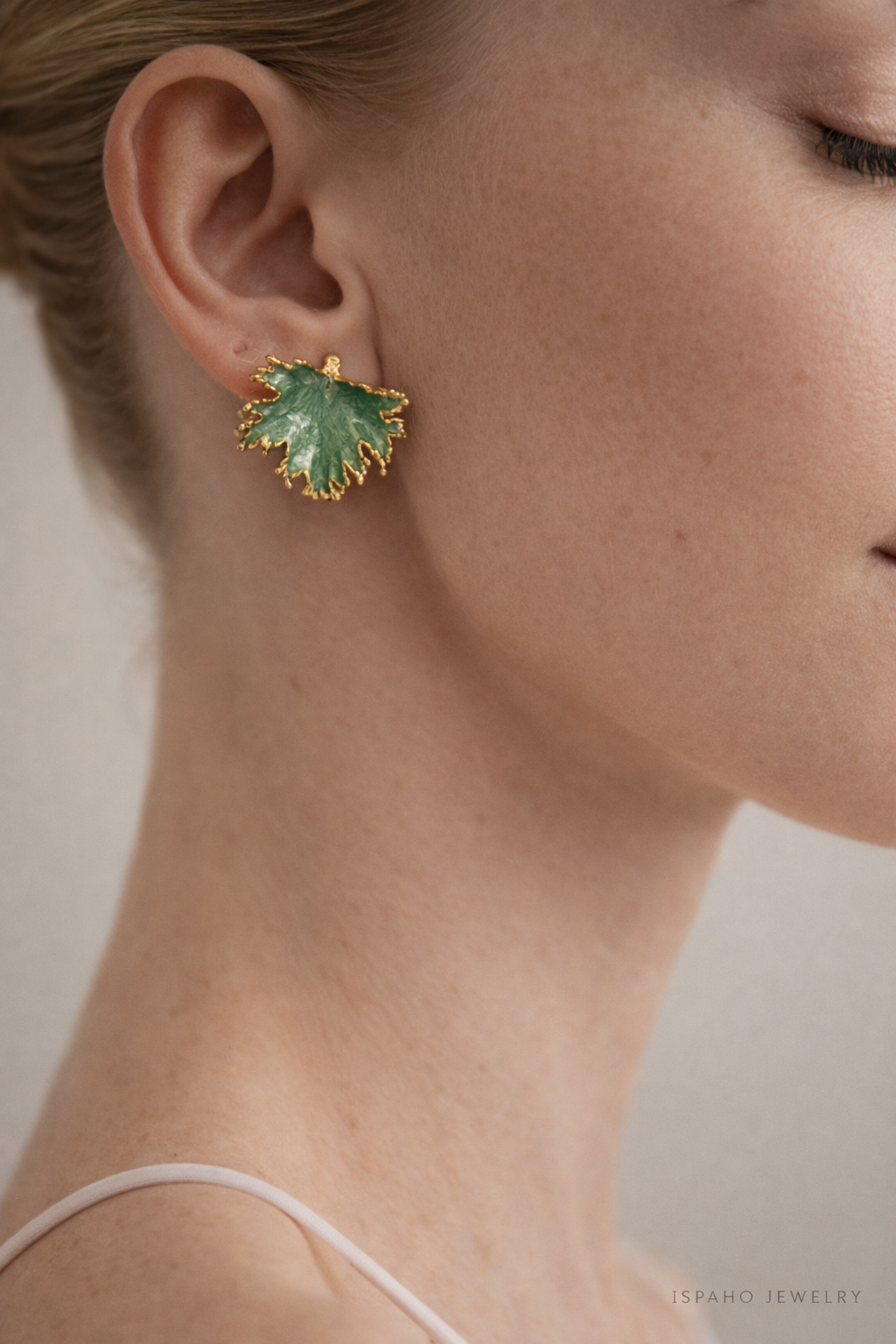 Ispaho Sylva Küpe | 24 K Altın Kaplama Özel Tasarım Küpe