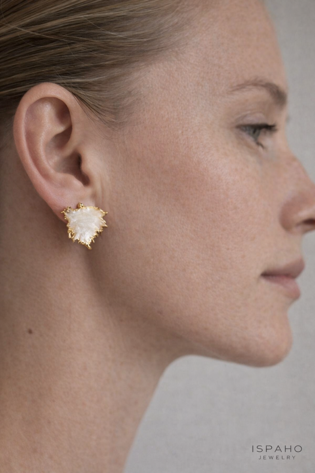 Ispaho Sylva Küpe | 24 K Altın Kaplama Özel Tasarım Küpe