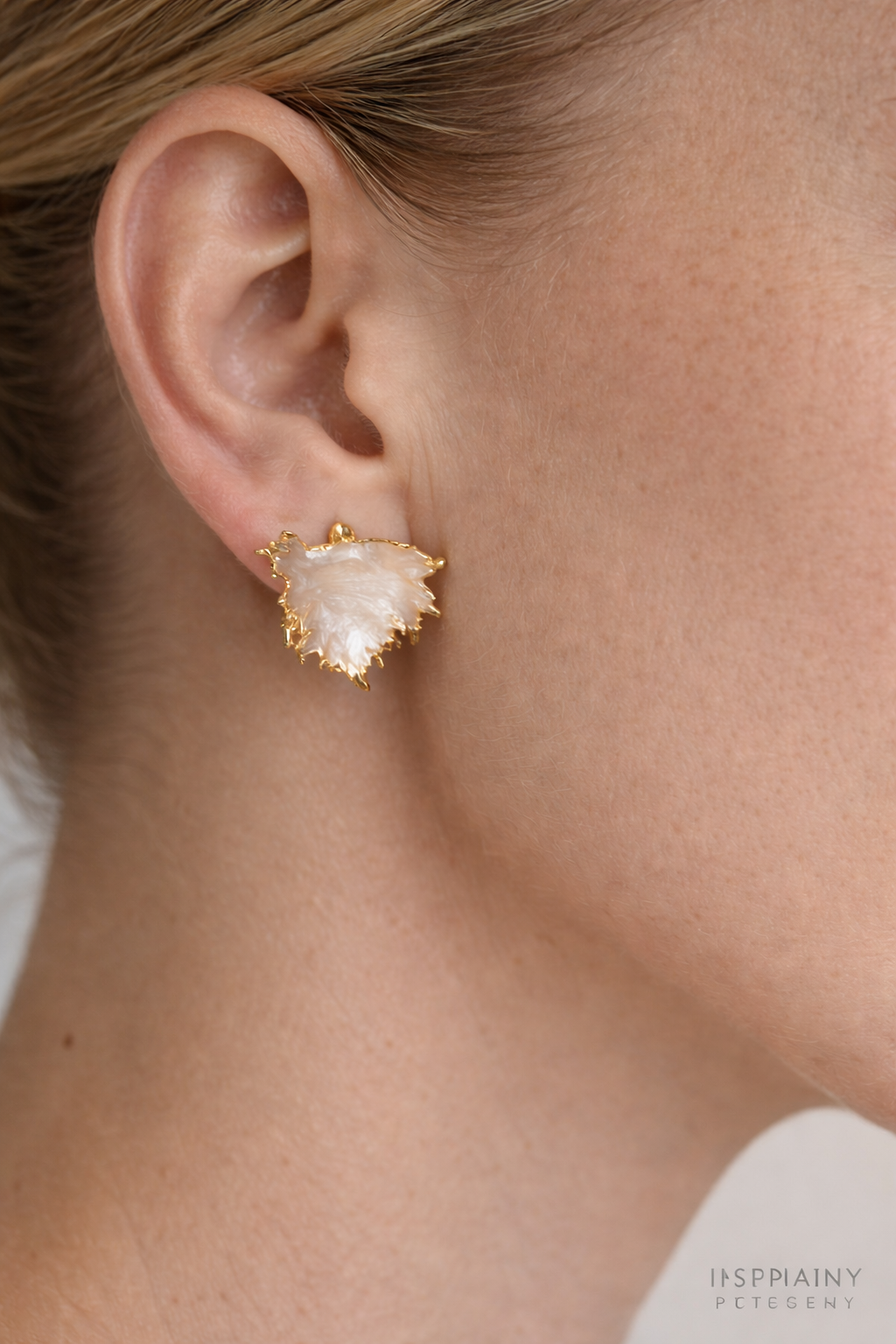 Ispaho Sylva Küpe | 24 K Altın Kaplama Özel Tasarım Küpe