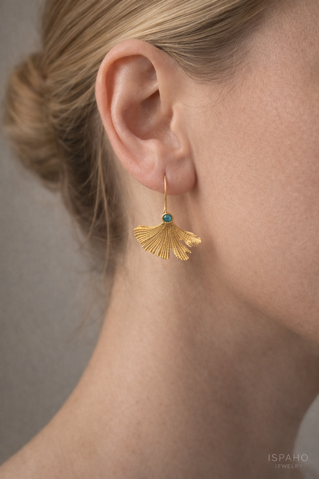 Ispaho Aelia | 24K Altın Kaplama Özel Tasarım Küpe