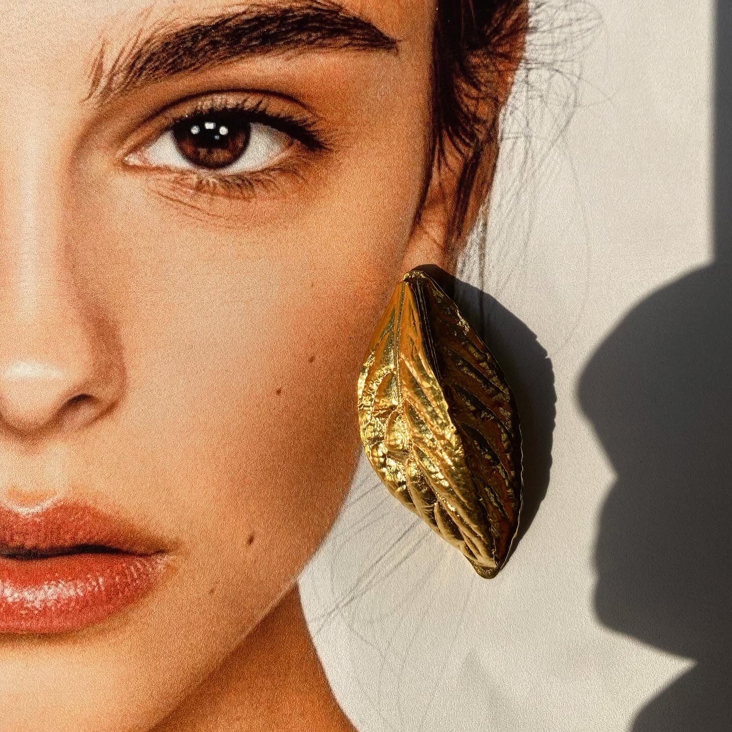 Vintage Yaprak Küpe