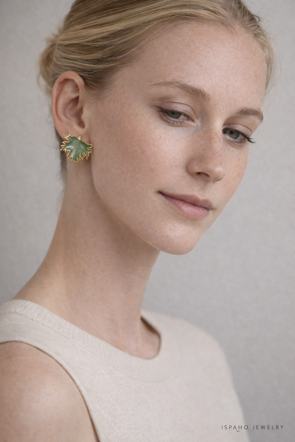 Ispaho Sylva Küpe | 24 K Altın Kaplama Özel Tasarım Küpe