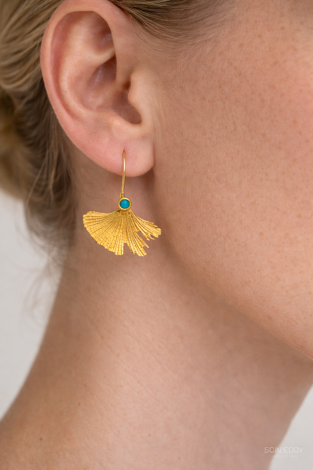 Ispaho Aelia | 24K Altın Kaplama Özel Tasarım Küpe